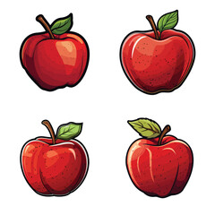 Wall Mural - Apple fruit clipart design illustration