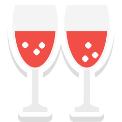 Sticker - Drink sticker vector icon in isolated background 