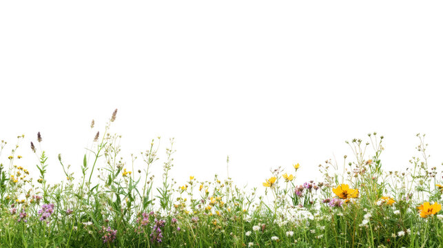 a vibrant meadow filled with colorful wildflowers and lush green grass, perfect for nature lovers an