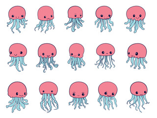 Jelly fish clipart design illustration