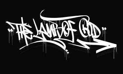 Sticker - THE LAMB OF GOD word graffiti tag style