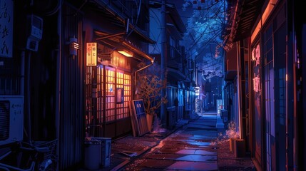 Tokyo Alley at night