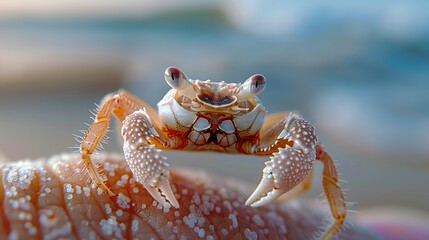 Sticker - Close-up of a Tiny Crab