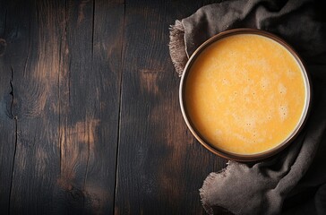 Canvas Print - Orange Soup in a Bowl