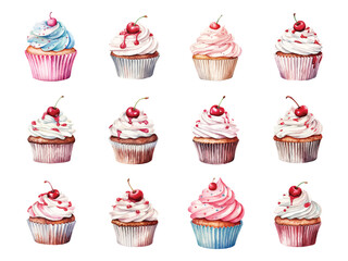 Wall Mural - Cupcake clipart design illustration