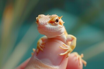 Sticker - Closeup of a Cute Bearded Dragon