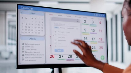 Poster - Appointment Schedule Planner And Date Calendar On Desktop Computer