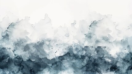 Sticker - Abstract Watercolor Painting of Mountains