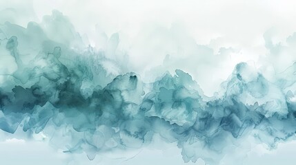 Canvas Print - Abstract Watercolor Mountain Landscape