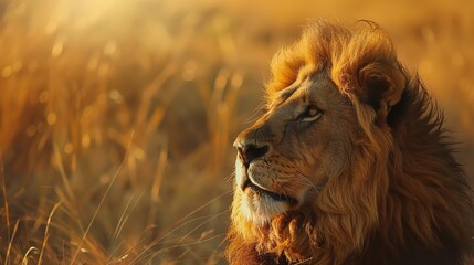 Canvas Print - Lion majestic wallpaper