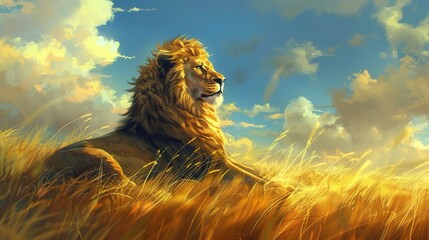 Poster - Lion majestic wallpaper