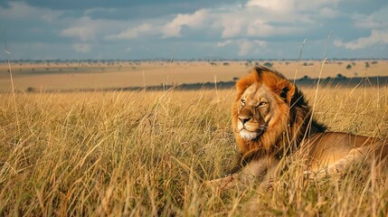 Canvas Print - Lion majestic wallpaper