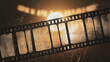 © happy - Vintage Filmstrip Over Sun: A nostalgic filmstrip with a grainy texture, capturing the essence of vintage cinema. The filmstrip frames a bright sun, creating a warm and inviting atmosphere. Perfect fo