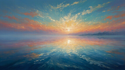 Wall Mural - sunrise over the sea