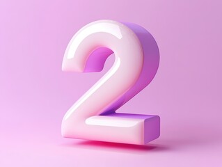 Charming 3D Illustration of Number 