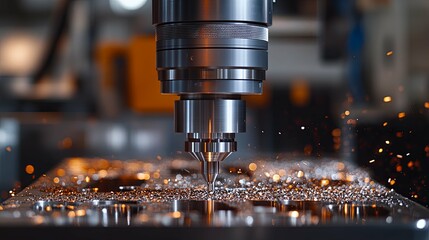 the plunge cutting process on nc milling machine with flat end mill tools. the metal working