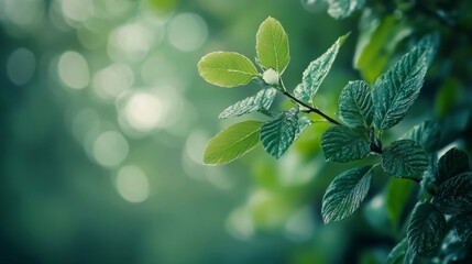 Blurred backdrop, macro foliage.