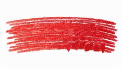 Wall Mural - Red underline with crayon brush strokes. Highlighting with chalk pen. Modern hand drawn brush underline element set for accent. Red chalk modern illustration with crayon texture emphasis.