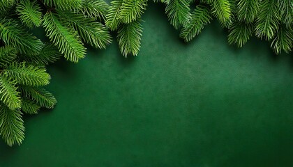 Wall Mural - Fir or pine christmas and new year holiday green backdrop