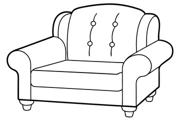 Minimalist Armchair Line Art