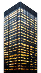 Sticker - PNG Illuminated modern skyscraper at night