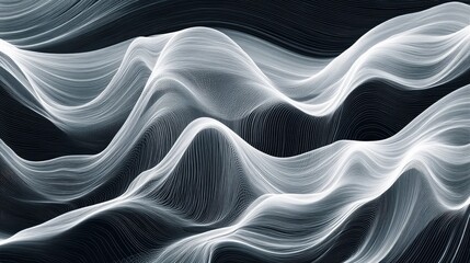 Wall Mural - elegant abstract line pattern in a continuous, flowing motion, ideal for modern backgrounds and arti