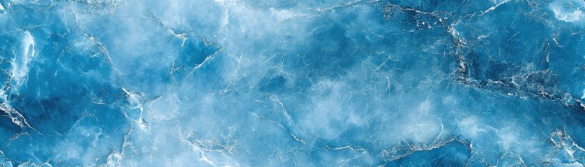 Wall Mural - Seamless marble texture in light blue with subtle silver veins, [Abstract Background Marble], [Cool and calming]