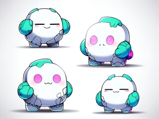 Sticker - Cute Robot Characters