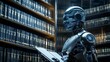 © Julia - AI ethics and legal concepts artificial intelligence law and online technology of legal regulations Controlling artificial intelligence technology is a high risk.