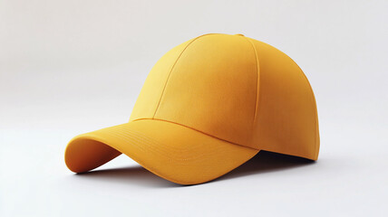 Poster - yellow baseball cap on white background for mockup design template