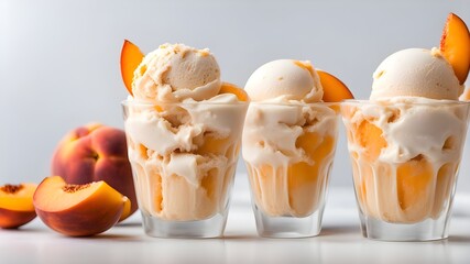 set of nectarine ice cream