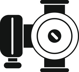 Canvas Print - Simple vector icon of a water pump with an electric motor, useful for websites and mobile apps