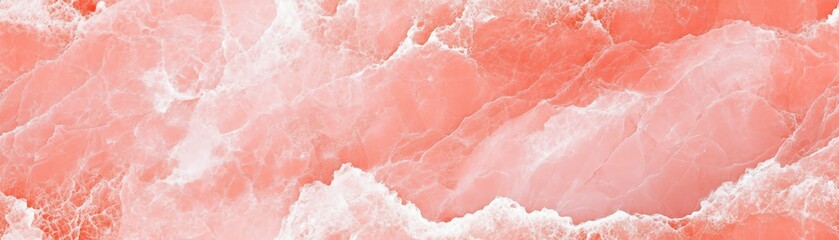 Sticker - Seamless marble texture in soft coral with subtle white veins, [Abstract Background Marble], [Warm and calming]