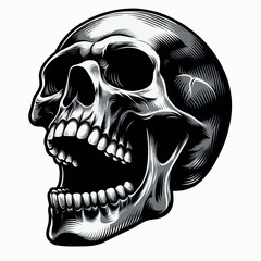 Sticker - Vector Skull Design tattoo tshirt design