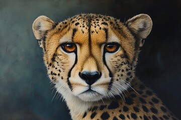 Sticker - portrait of a leopard