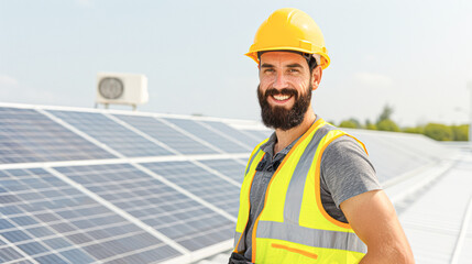 Poster - Efficient Solar-Powered Air Conditioning Installation Final Inspection by Engineer