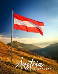 Wall Mural - Austria national day poster design