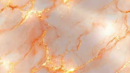 Canvas Print - Seamless marble pattern in pale peach with subtle gold highlights, [Abstract Background Marble], [Warm and elegant]