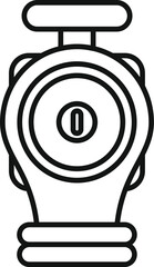 Poster - Simple icon of a gas mask used by rescuers working in a dangerous environment