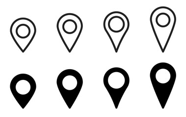 Wall Mural - location pin vector icon set