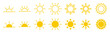 © ramsey - Yellow sun vector icon set