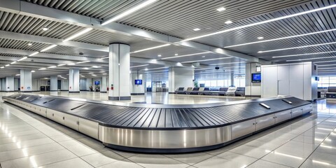 Wall Mural - Airport arrivals area where passengers reunite with loved ones, baggage claim, and customs processing, travel