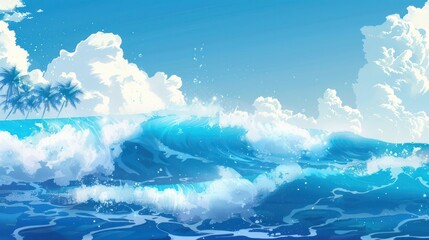 Poster - Ocean Waves and Sky