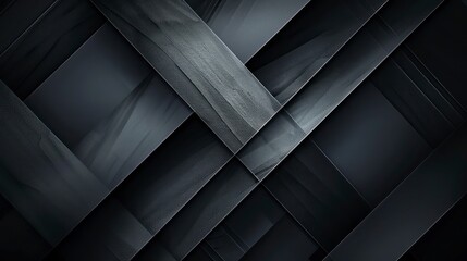 A sleek, abstract composition of dark gray and black lines intersecting dynamically, forming a moody and mysterious visual effect