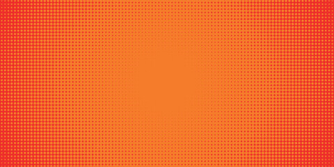 Wall Mural - dots halftone orange color pattern gradient texture with technology digital background. dots pop art