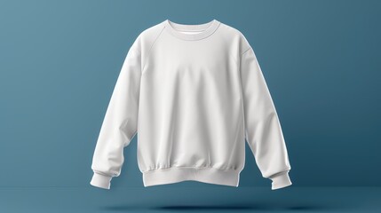 Blank white sweatshirt jumper mockup template for creative designs and branding concepts