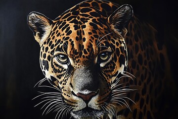 Canvas Print - close up portrait of a leopard