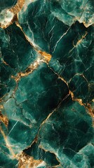 Sticker - Seamless marble texture in deep green with subtle silver veins, [Abstract Background Marble], [Earthy and elegant]