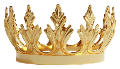 Sticker - PNG Golden crown with intricate design