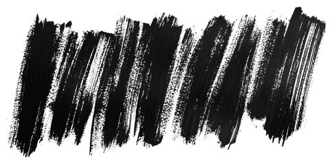 Poster - PNG Abstract black brush strokes art